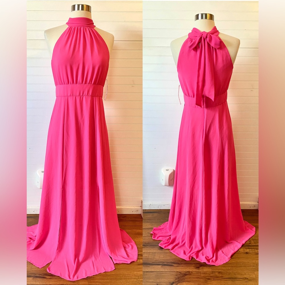 Eliza J Pink Maxi Dress with Flowing Silhouette